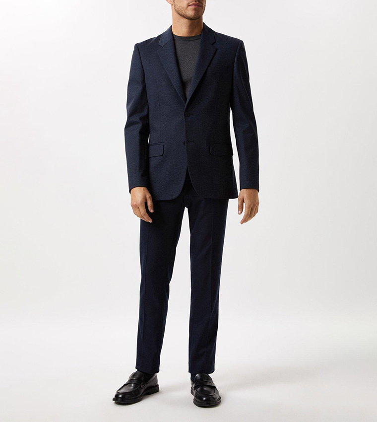 Buy Burton Slim Fit Blue Marl Jersey Blazer In Blue 6thStreet Qatar