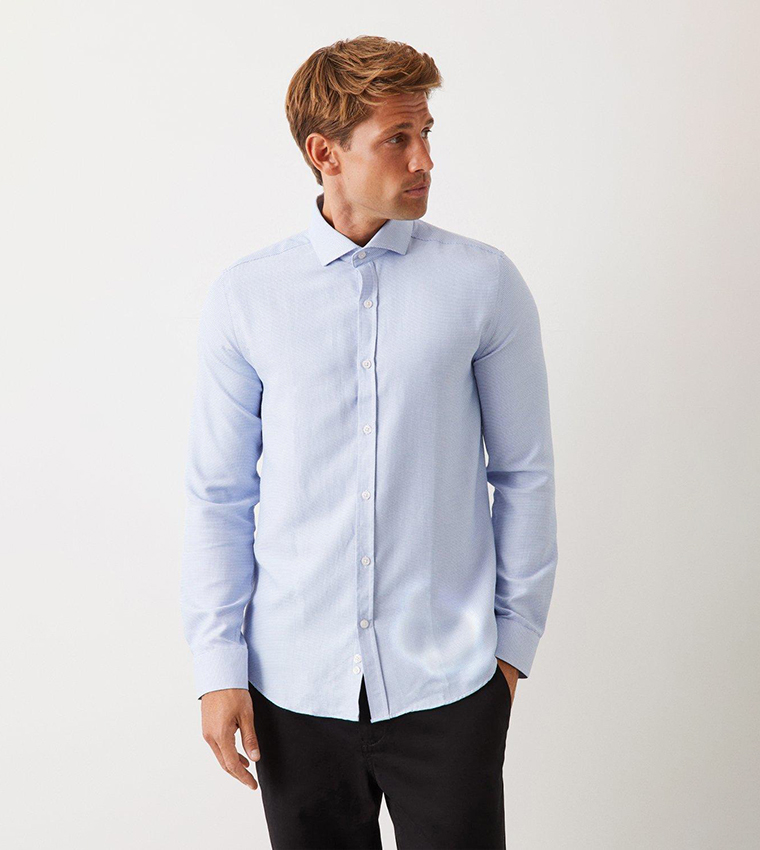 Cutaway collar shop shirt regular fit