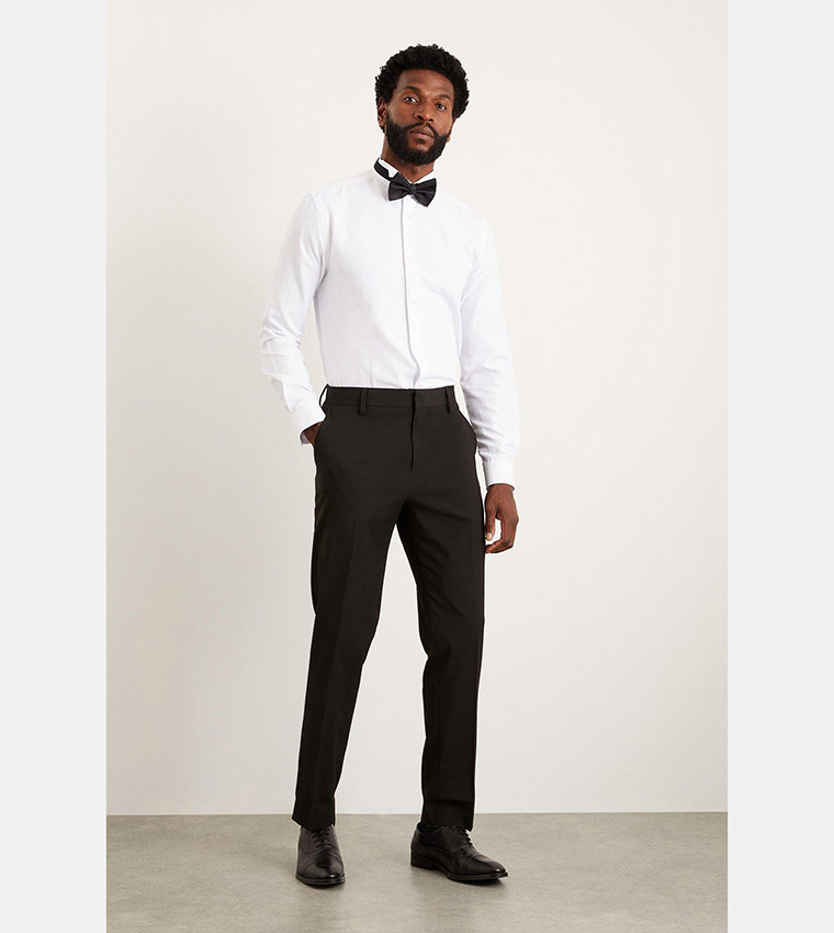 Slim Fit White Wing Collar Shirt