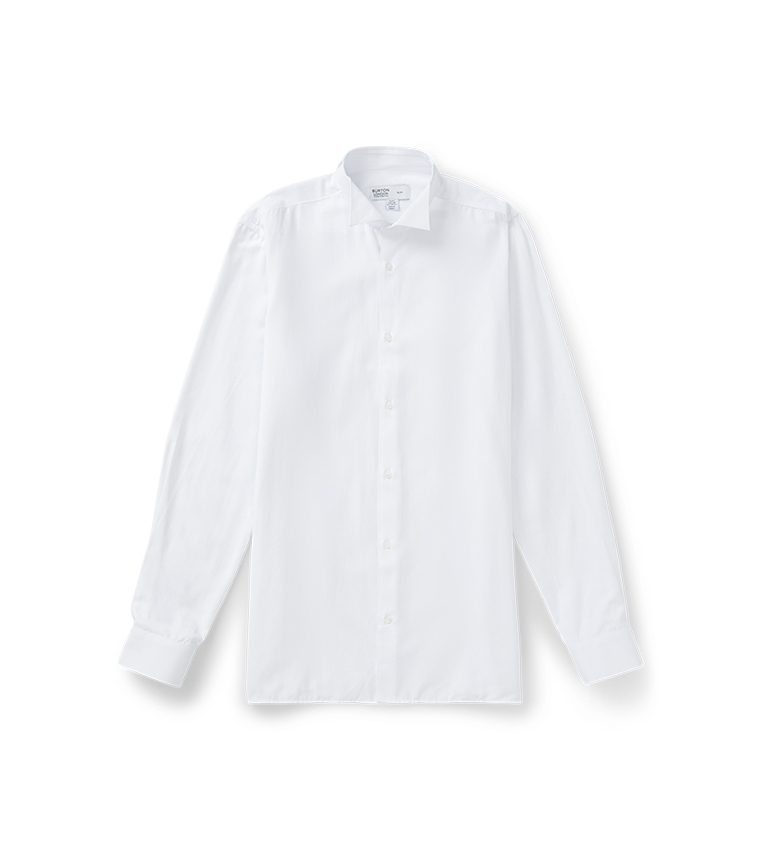 Slim Fit White Wing Collar Shirt