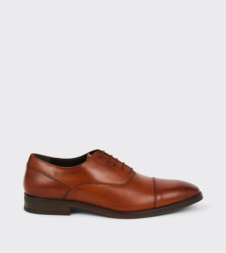 Buy Burton Tan Leather Oxford Toe Cap Shoes In Brown 6thStreet Bahrain