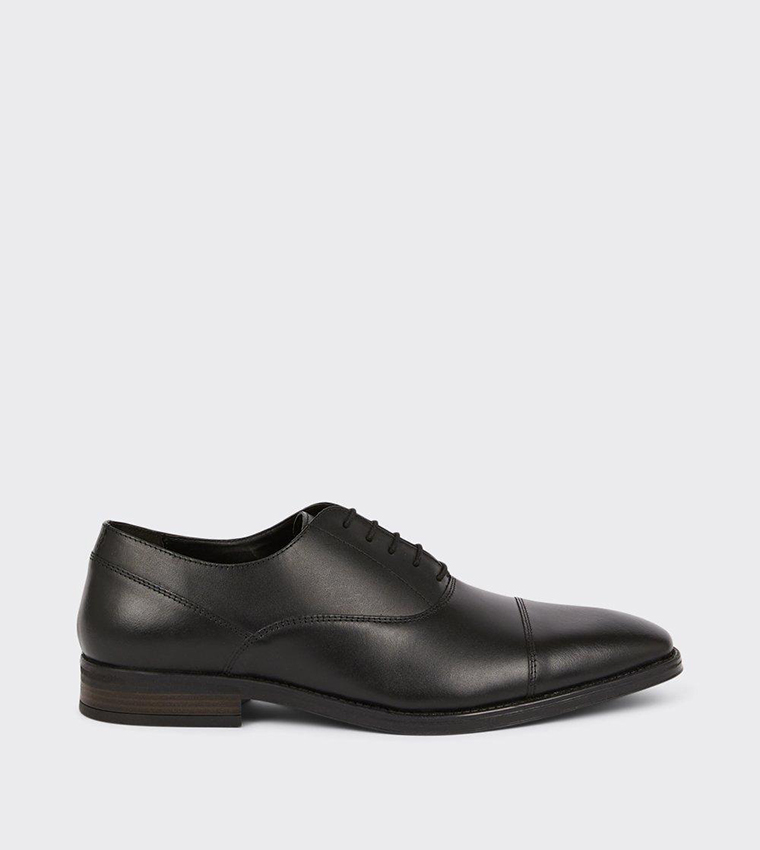 Buy Burton Leather Smart Black Oxford Shoes In Black 6thStreet Saudi Arabia
