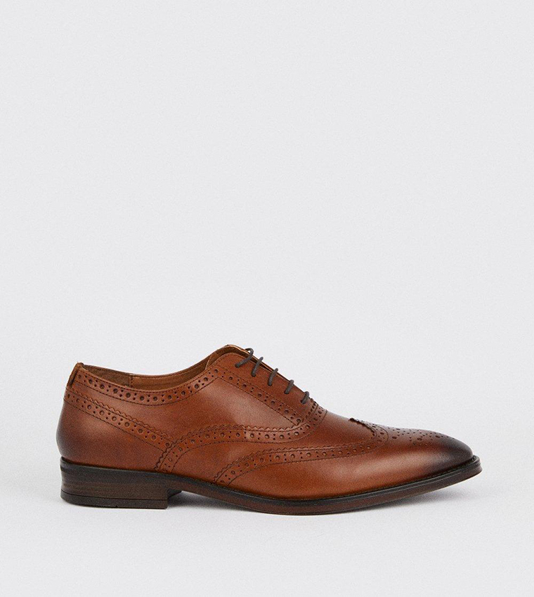 Buy Burton Tan Leather Smart Oxford Shoes In Brown 6thStreet UAE