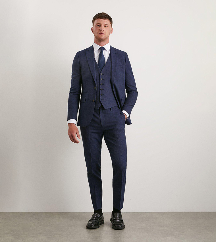 Buy Burton Skinny Fit Navy Marl Suit Trousers In Navy 6thStreet UAE