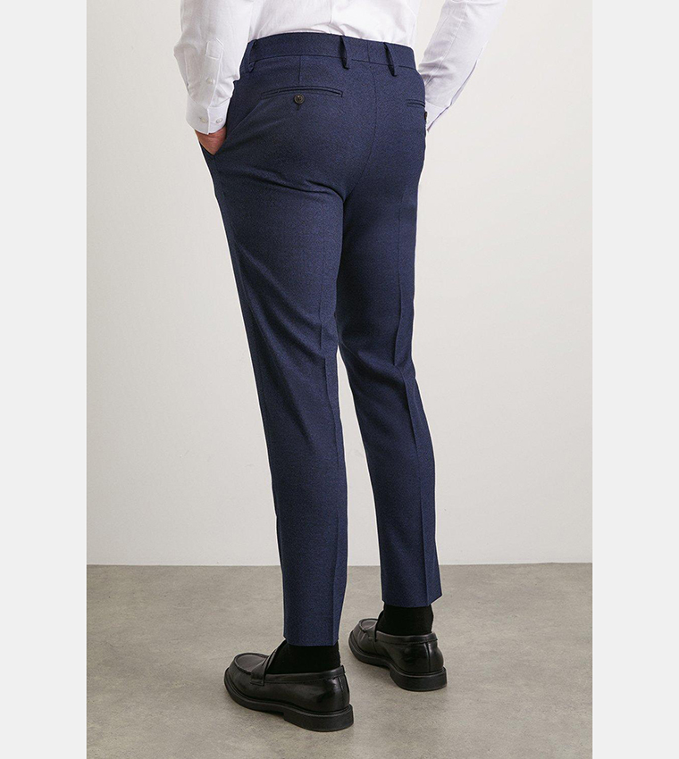 Skinny Fit Navy Marl Suit Trousers