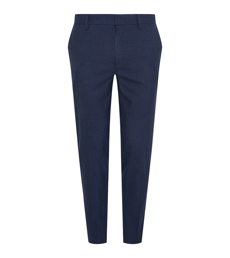 Skinny Fit Navy Marl Suit Trousers