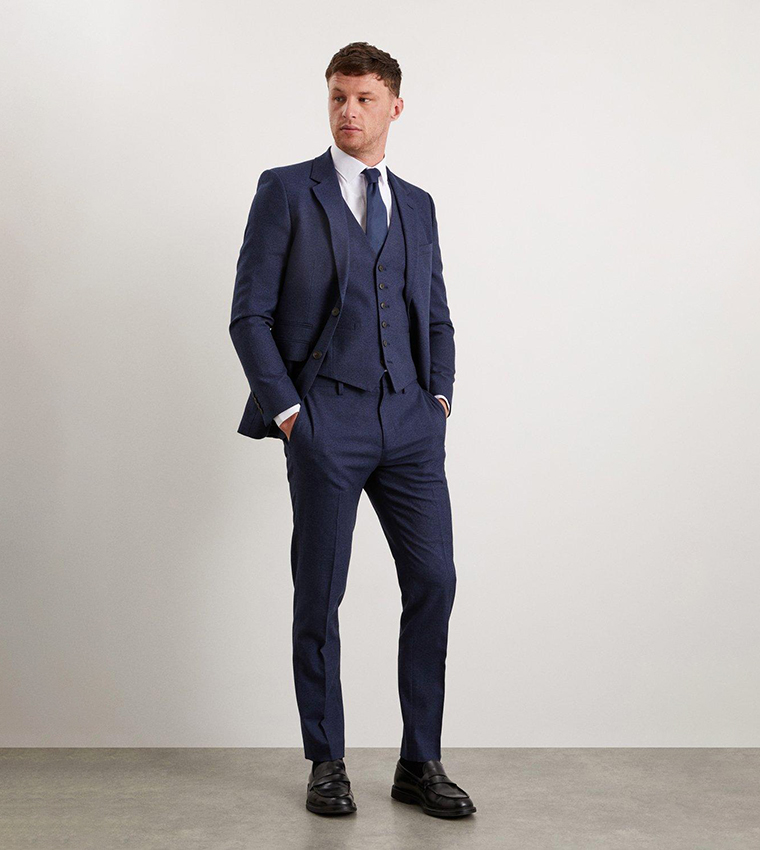 Navy slim outlet fit trousers