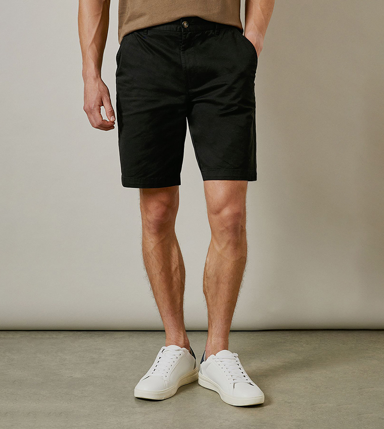 Classic Button Closure Chino Shorts