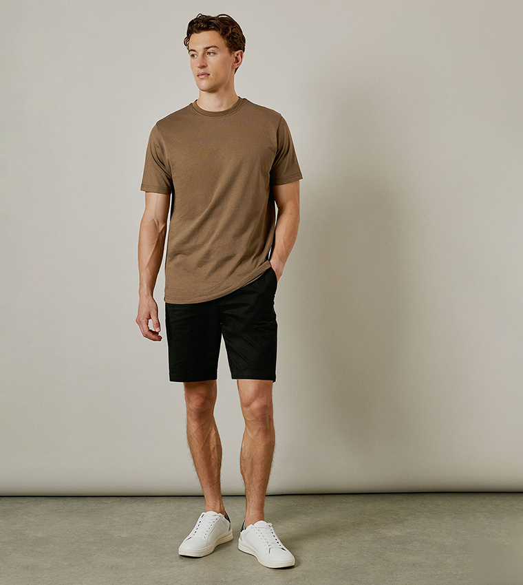 Classic Button Closure Chino Shorts