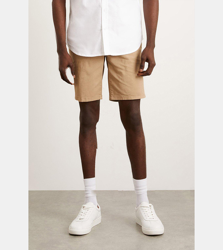 Buy Burton Classic Stone Chino Shorts In Beige 6thStreet Bahrain