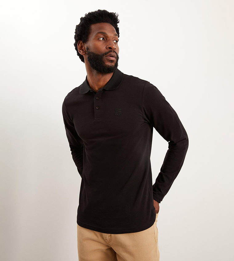 Buy Burton Black Long Sleeves Pique Polo T Shirt In Black 6thStreet Oman
