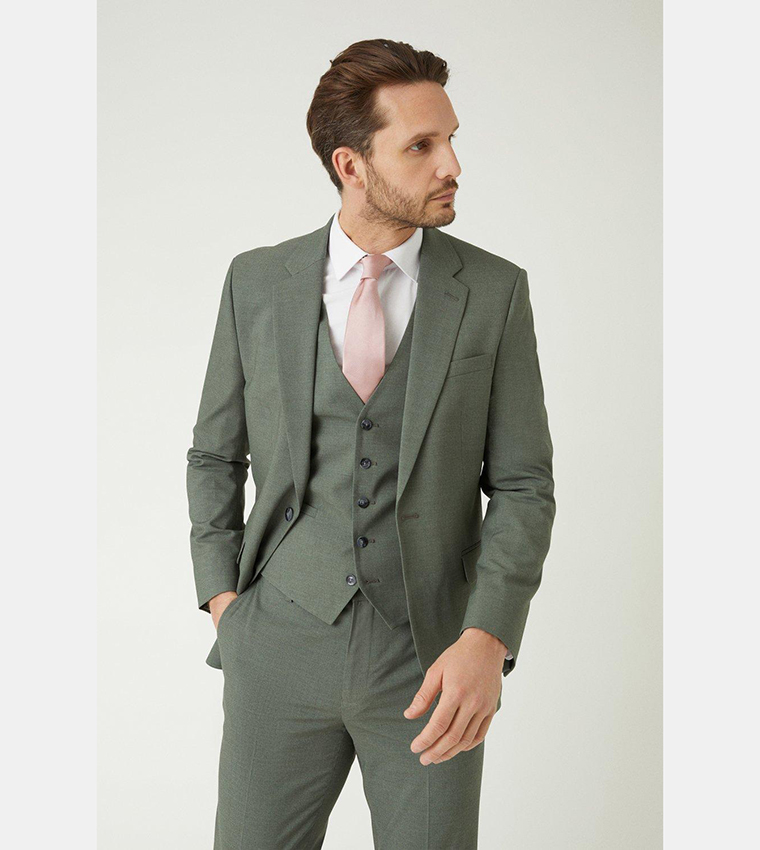 Buy Burton Slim Fit Khaki Fine Waistcoat In Khaki 6thStreet Bahrain