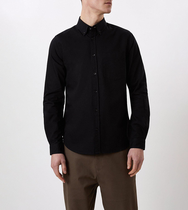 Long Sleeves Chest Pocket Oxford Shirt
