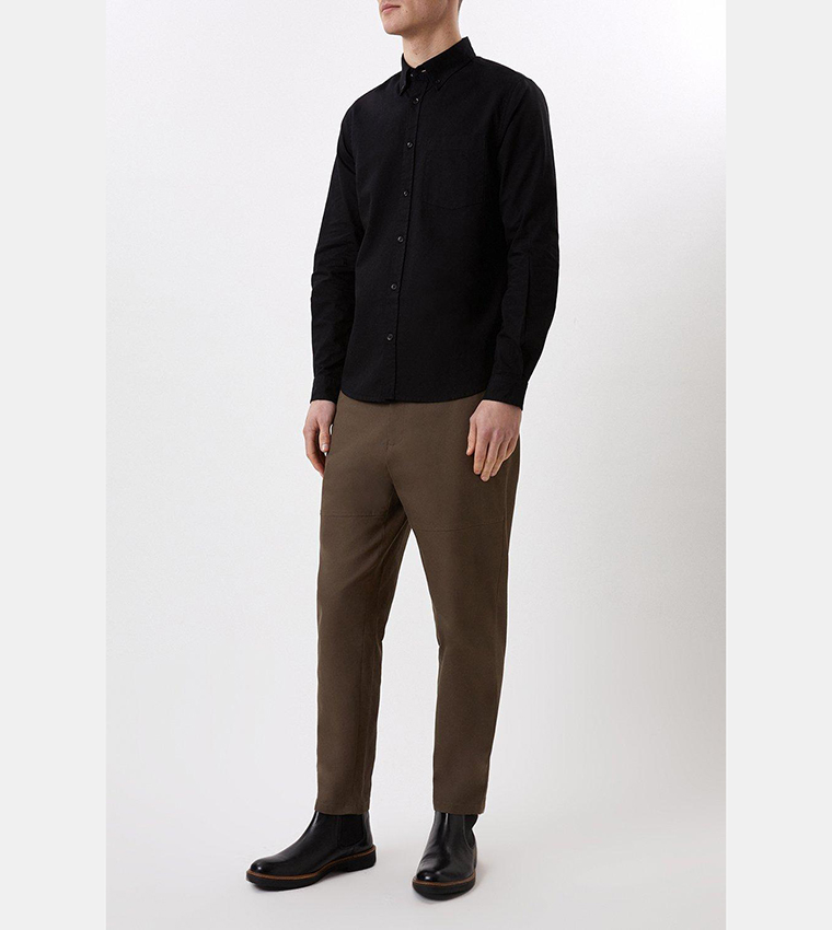 Long Sleeves Chest Pocket Oxford Shirt