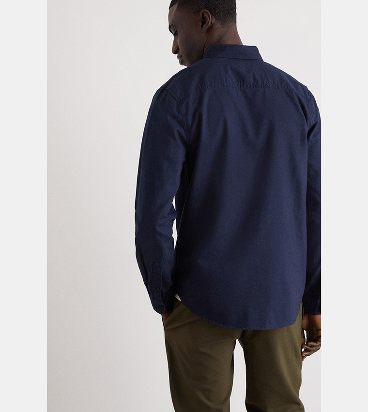 Long Sleeves Chest Pocket Oxford Shirt