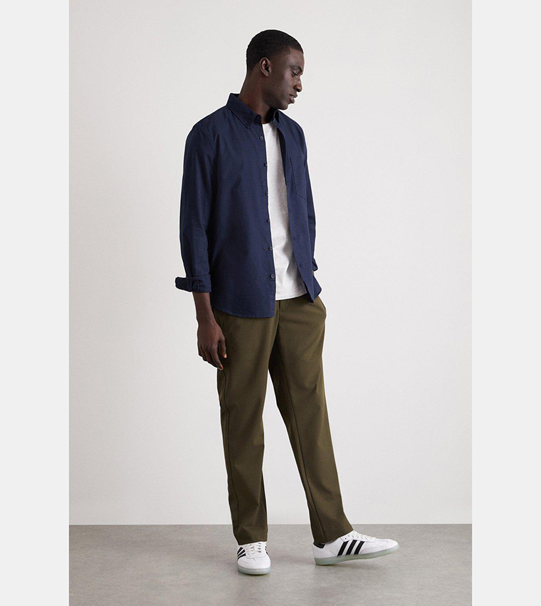 Long Sleeves Chest Pocket Oxford Shirt