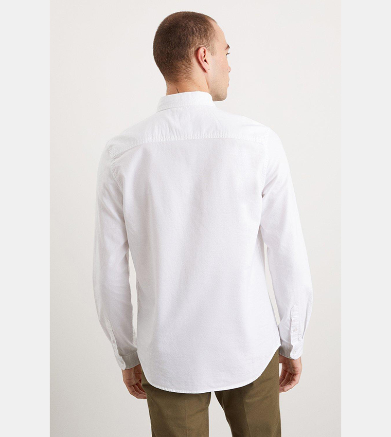 Long Sleeves Chest Pocket Oxford Shirt