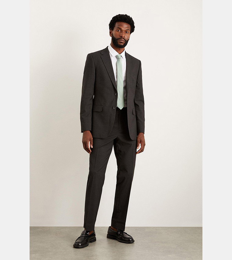 Tailored Fit Charcoal Blazer