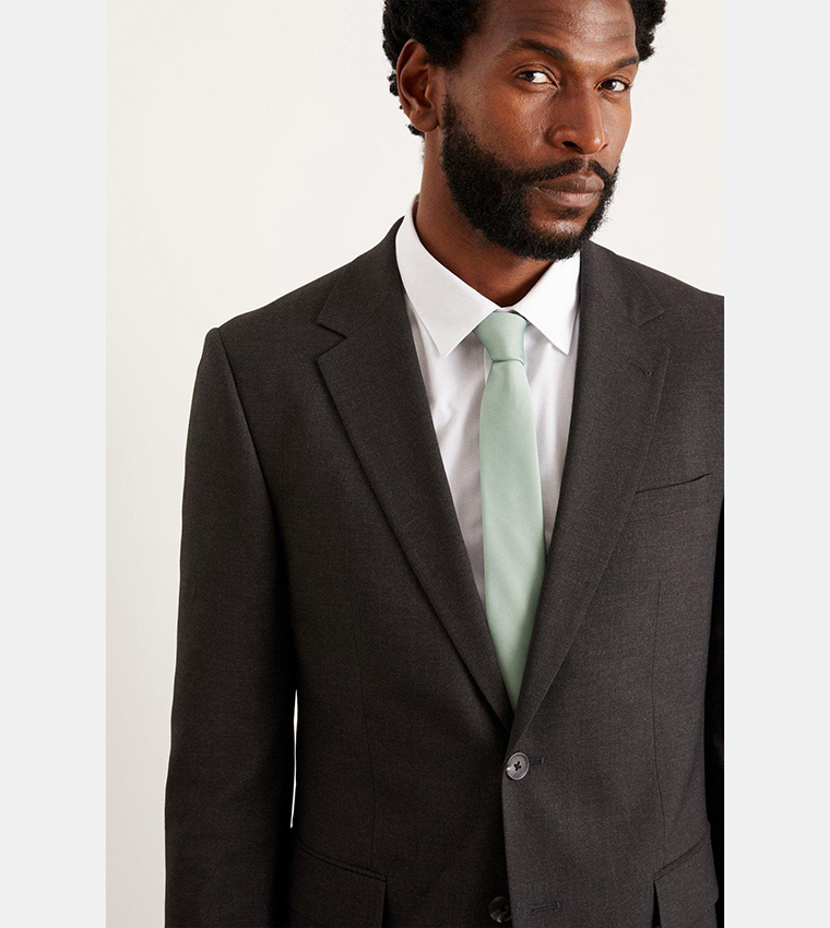 Tailored Fit Charcoal Blazer