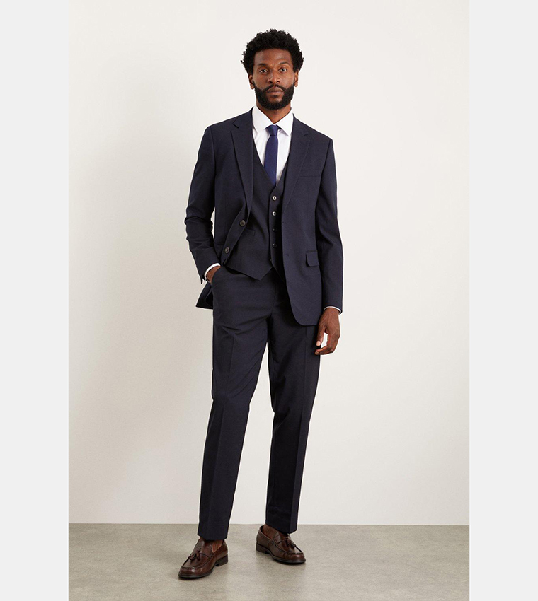 Tailored Fit Navy Essential Waistcoat