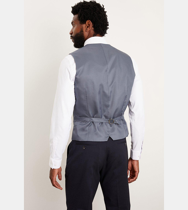 Tailored Fit Navy Essential Waistcoat