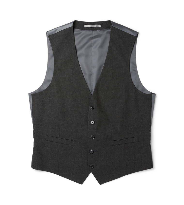 Slim Fit Charcoal Waistcoat
