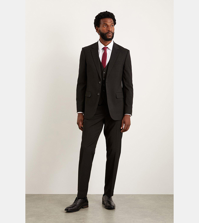 Buy Burton Tailored Fit Black Blazer In Black 6thStreet Kuwait