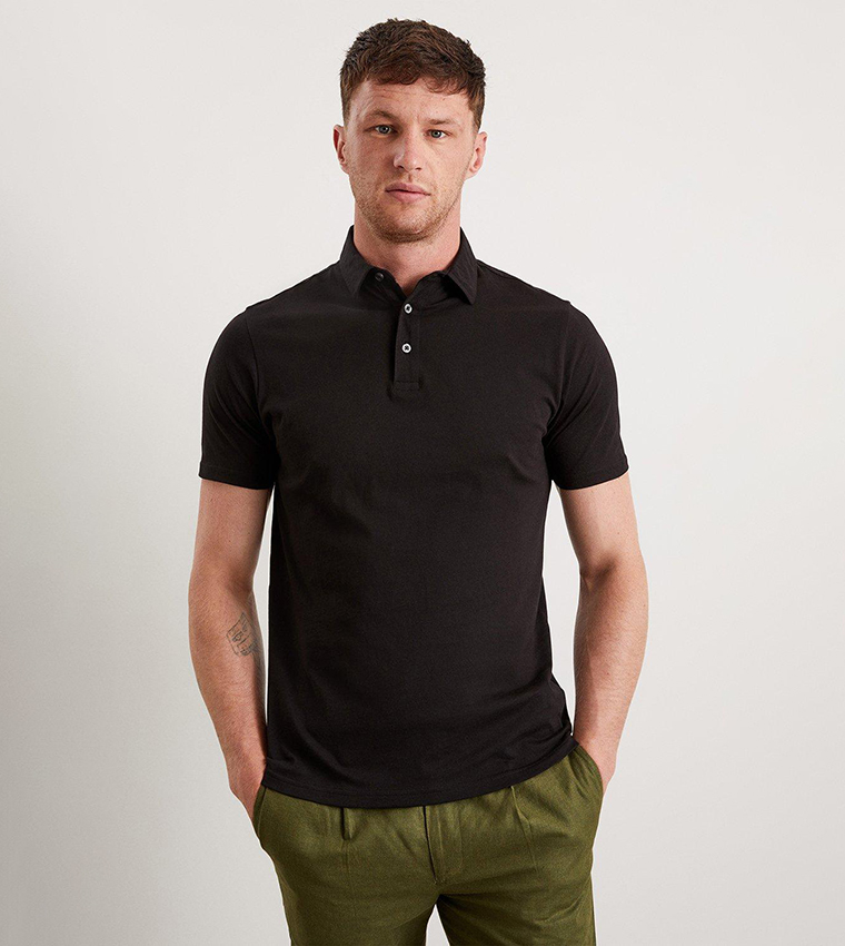Buy Burton Regular Fit Polo T Shirt In Black 6thStreet Oman