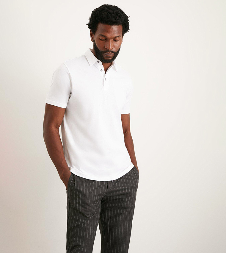 Buy Burton Regular Fit Polo T Shirt In White 6thStreet Bahrain