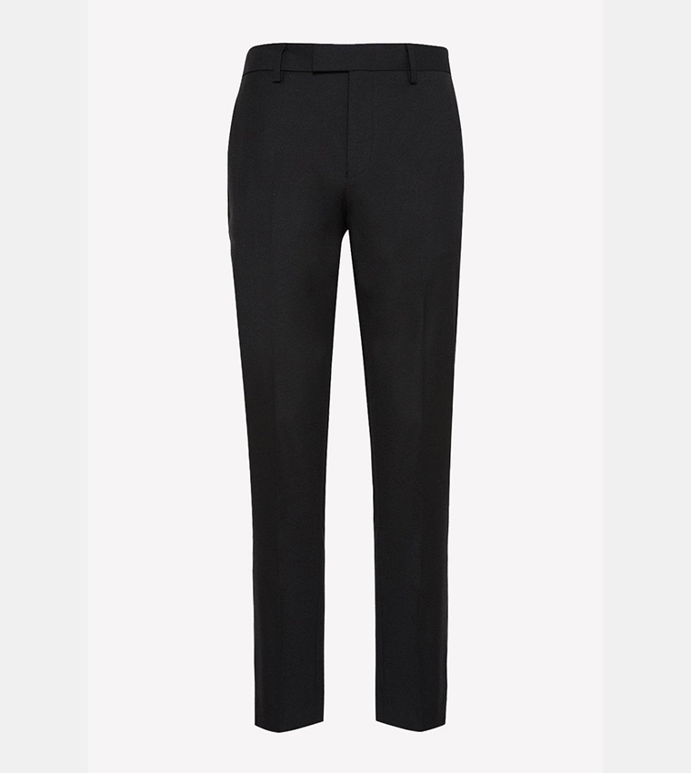 Skinny Fit Black Suit Trousers