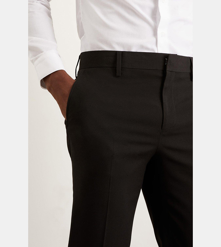 Skinny Fit Black Suit Trousers