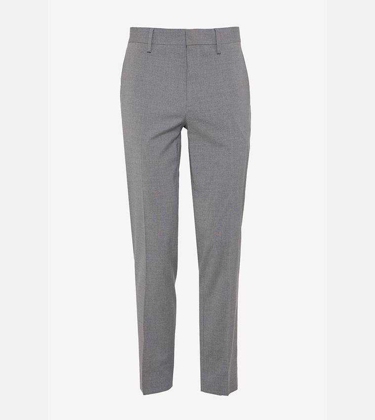 Buy Burton Slim Fit Light Grey Suit Trousers In Grey 6thStreet UAE buy-burton-slim-fit-light-grey-suit-trousers-in-grey-6thstreet-uae