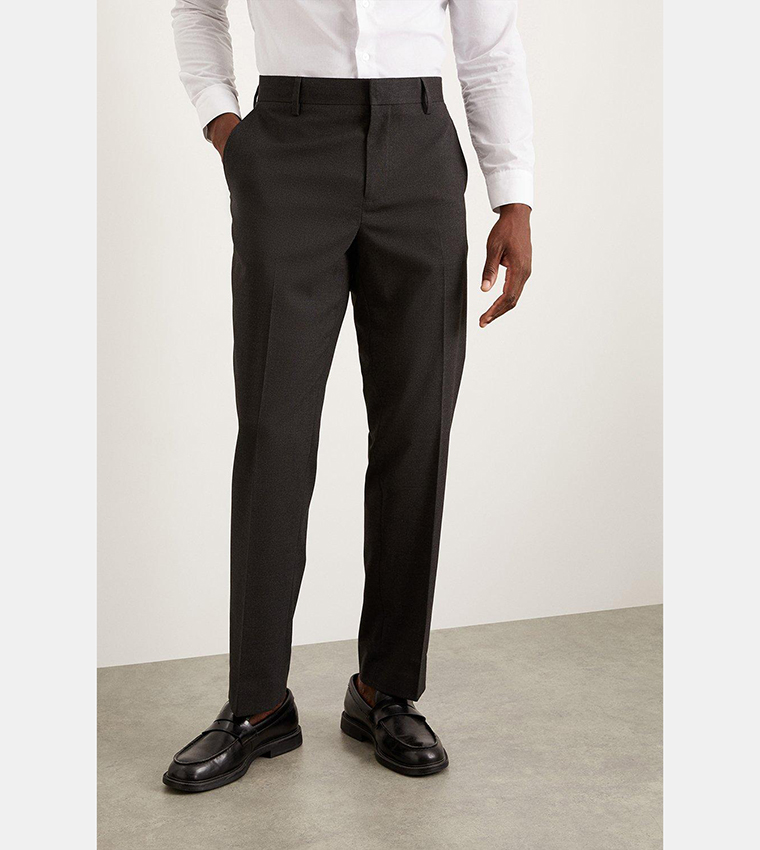 Tailored Fit Charcoal Suit Trousers