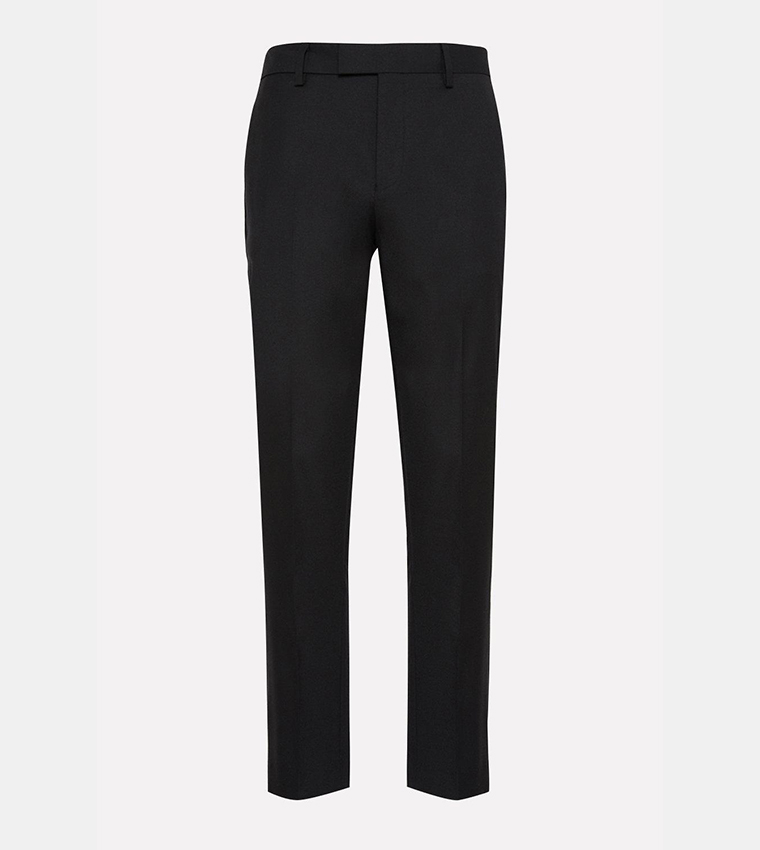 Slim Fit Black Tuxedo Suit Trousers