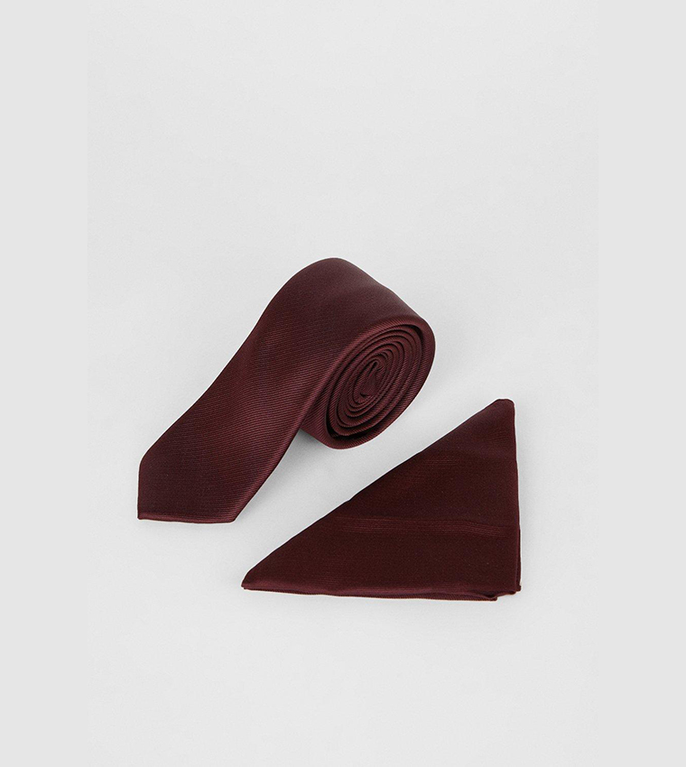Textured Tie and Pocket Square Set