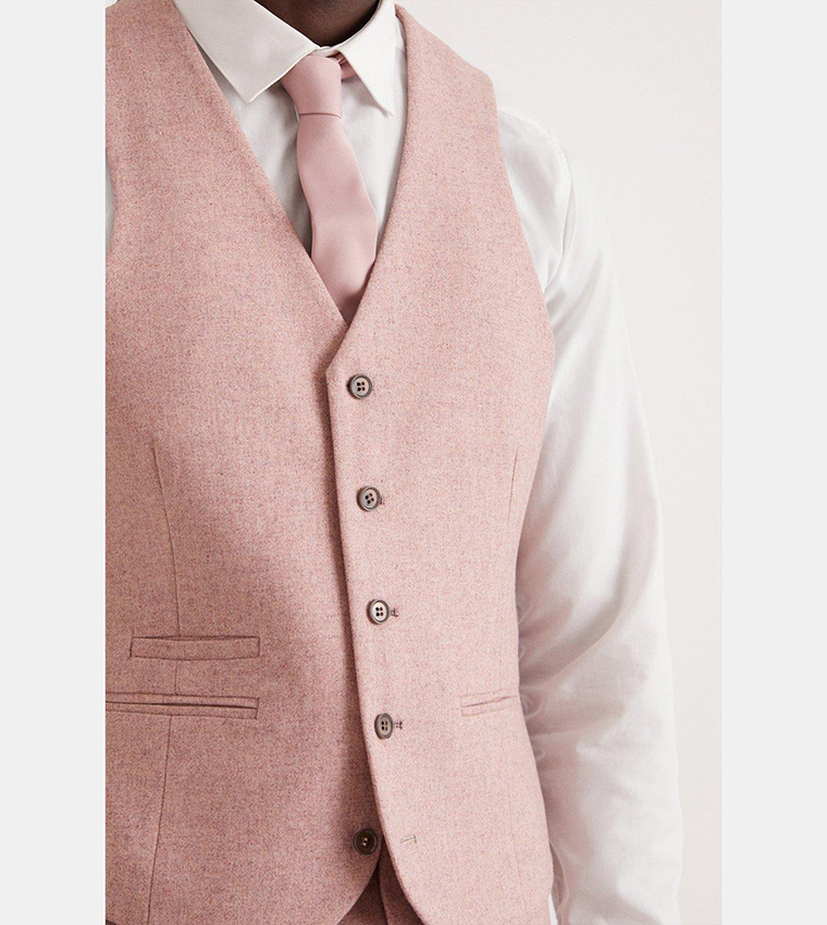 Pink tweed waistcoat hotsell