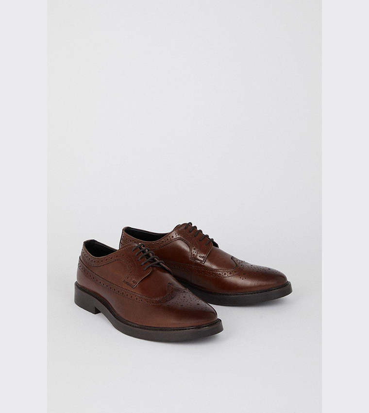 Mens tan 2025 leather derby shoes