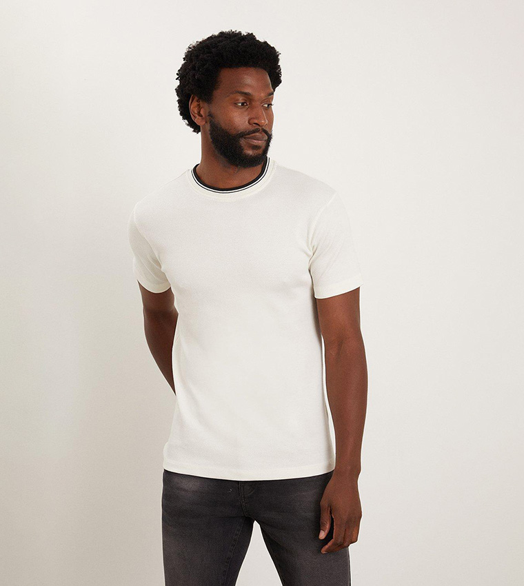 Mens muscle fit hotsell white t shirt