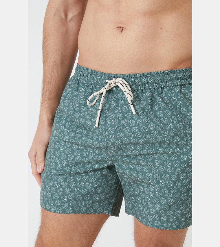 Buy Burton Green Leaf Print Swim Short In Green 6thStreet Qatar