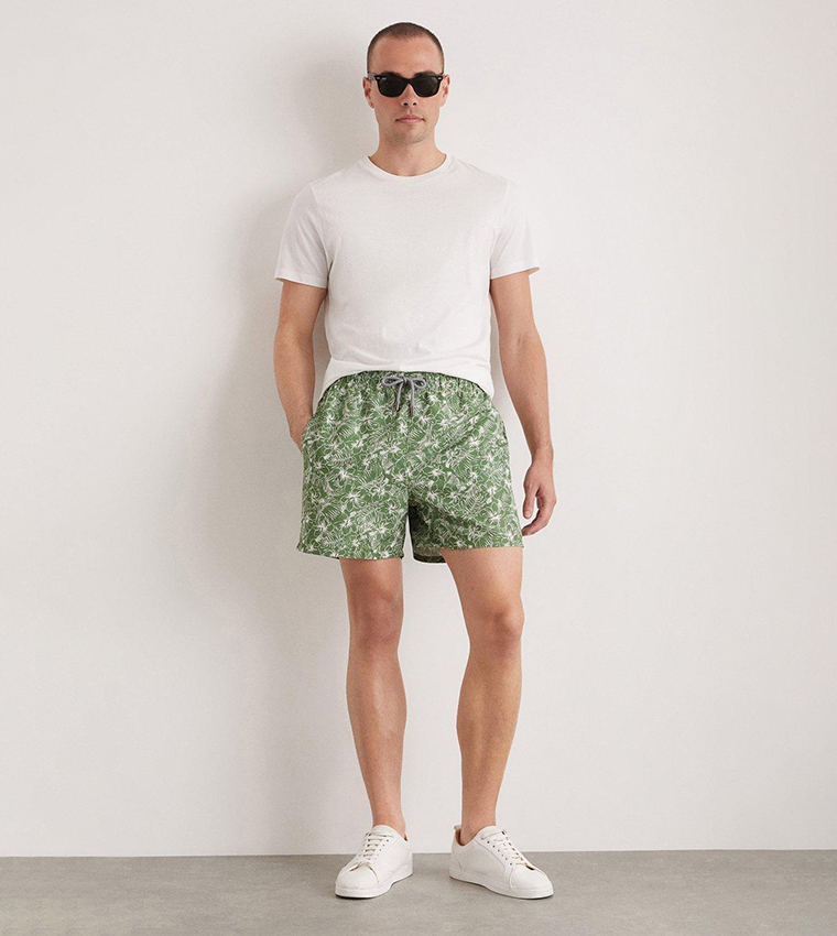 Buy Burton Khaki Floral Print Swim Shorts In Khaki 6thStreet Kuwait