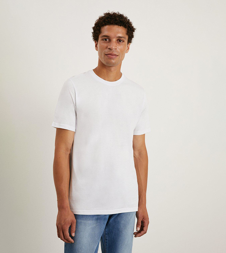 Buy Burton Slim Fit White Short Sleeves Premium T Shirt In White 6thStreet Oman
