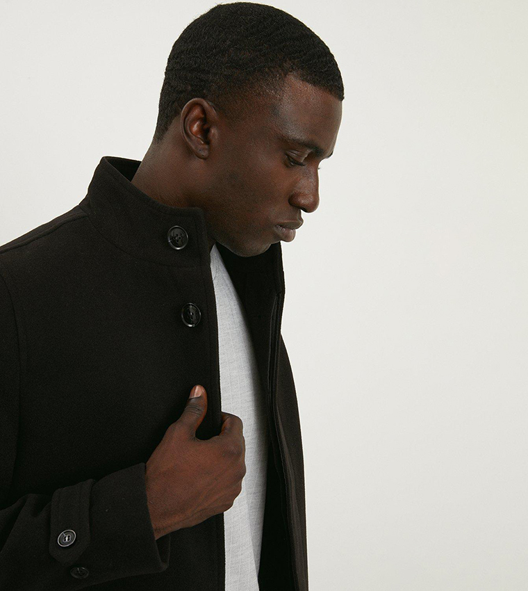 Buy Burton Signature Funnel Neck Coat In Black 6thStreet Kuwait