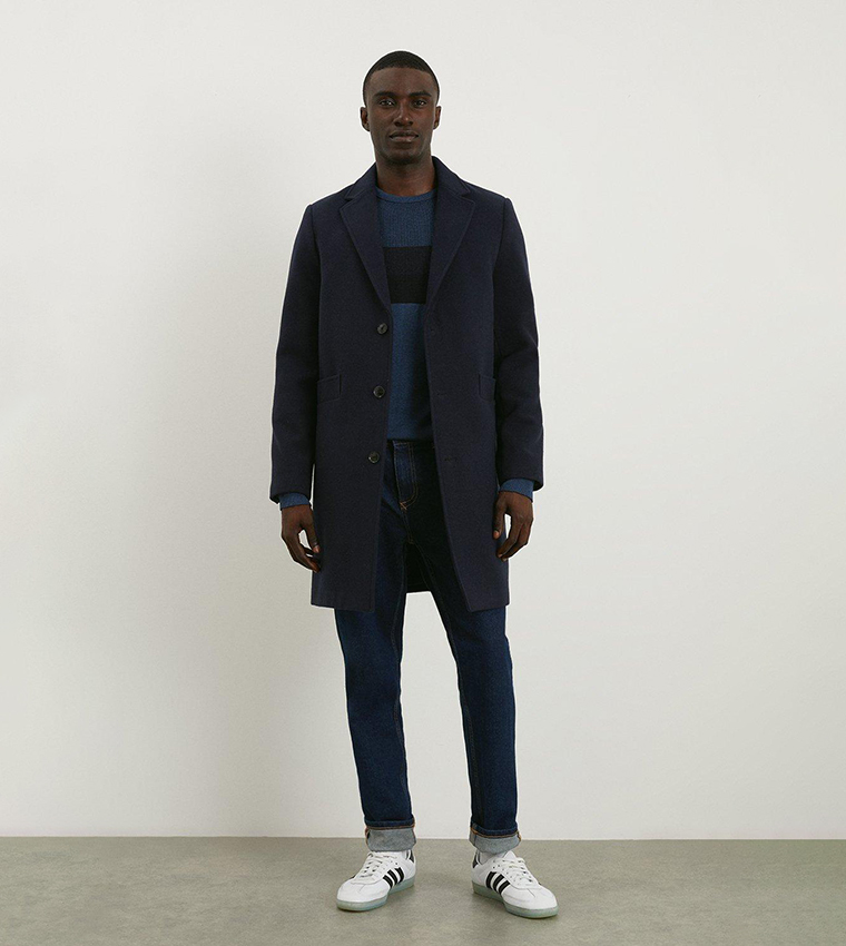 Mens navy epsom cheap coat
