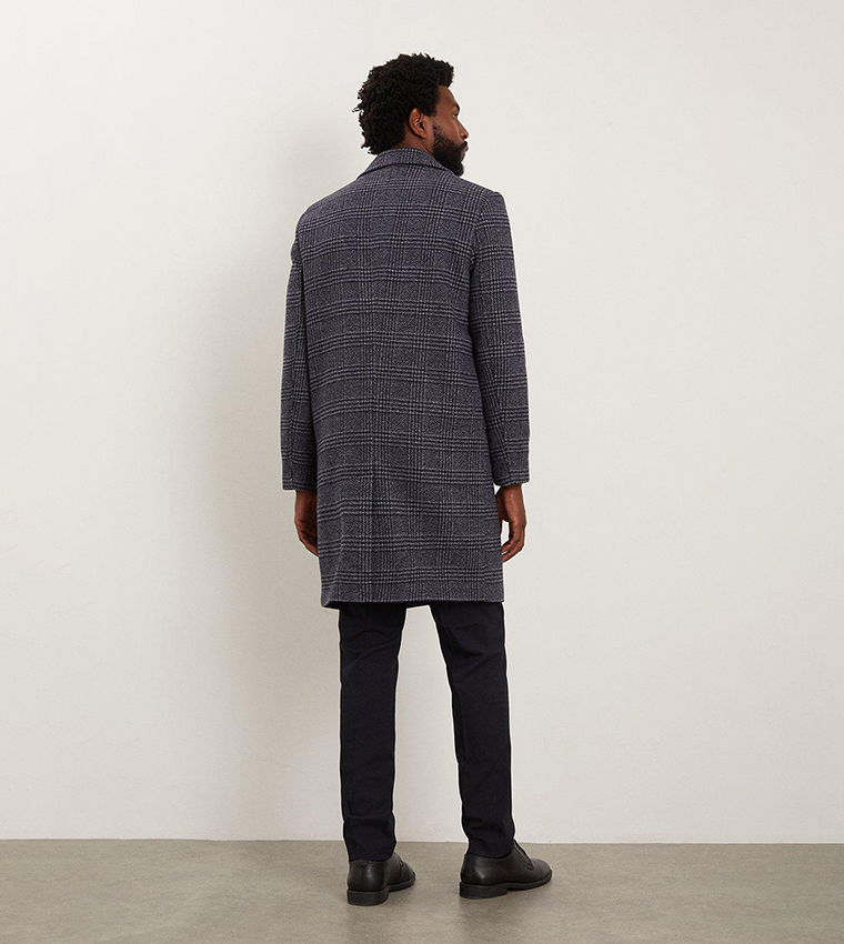 Burton menswear clearance overcoat in navy