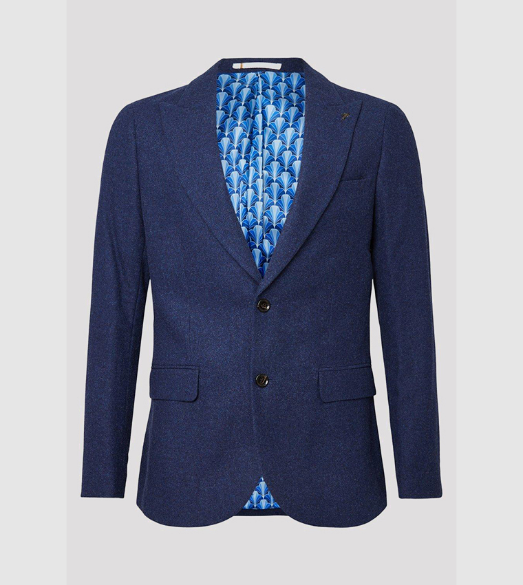 Mens navy tweed blazer hotsell