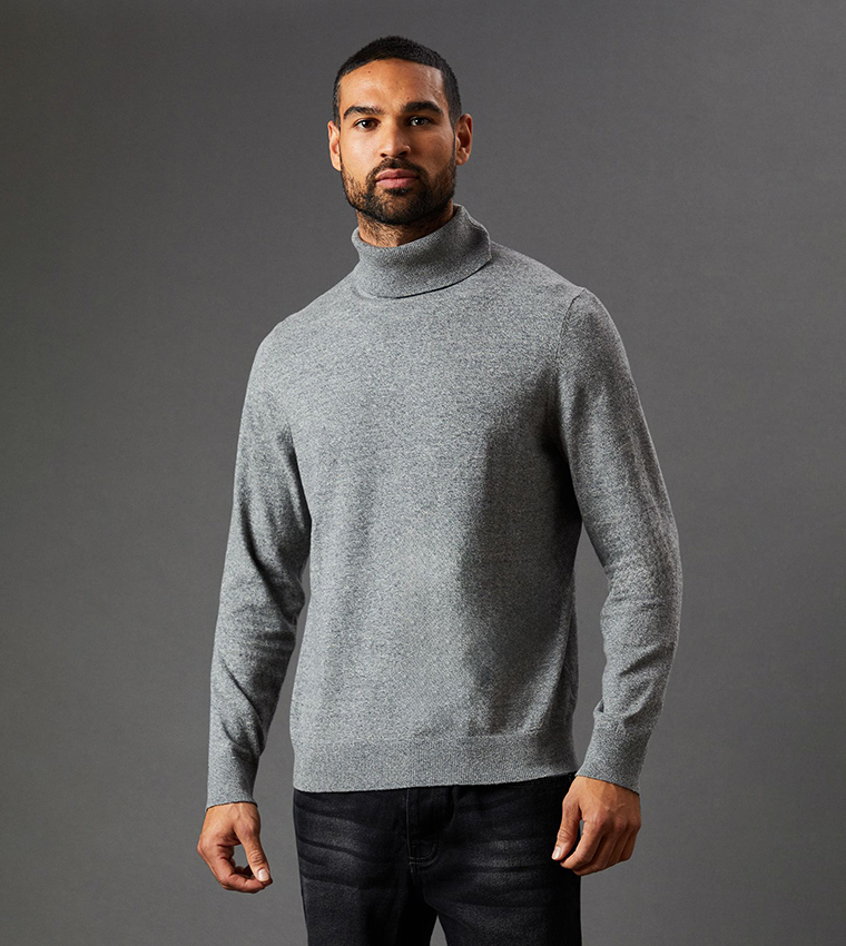 Cotton Rich Turtleneck Sweater