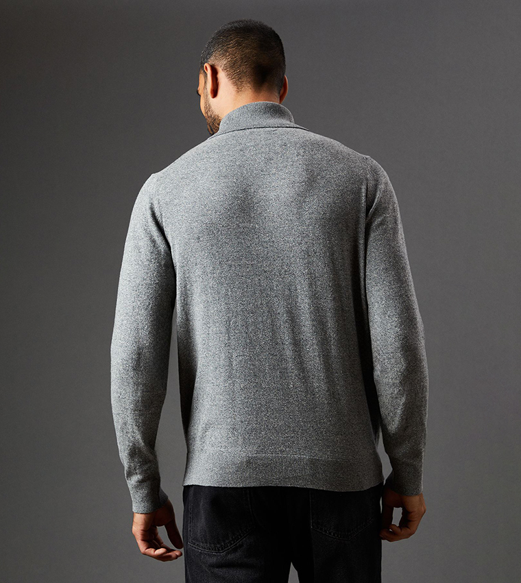 Cotton Rich Turtleneck Sweater