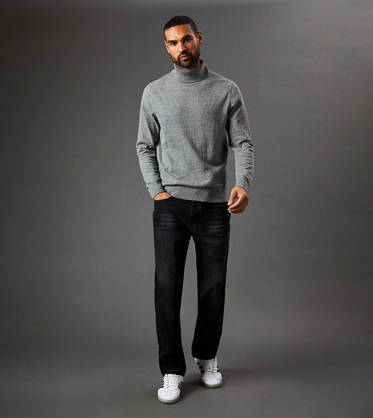 Cotton Rich Turtleneck Sweater