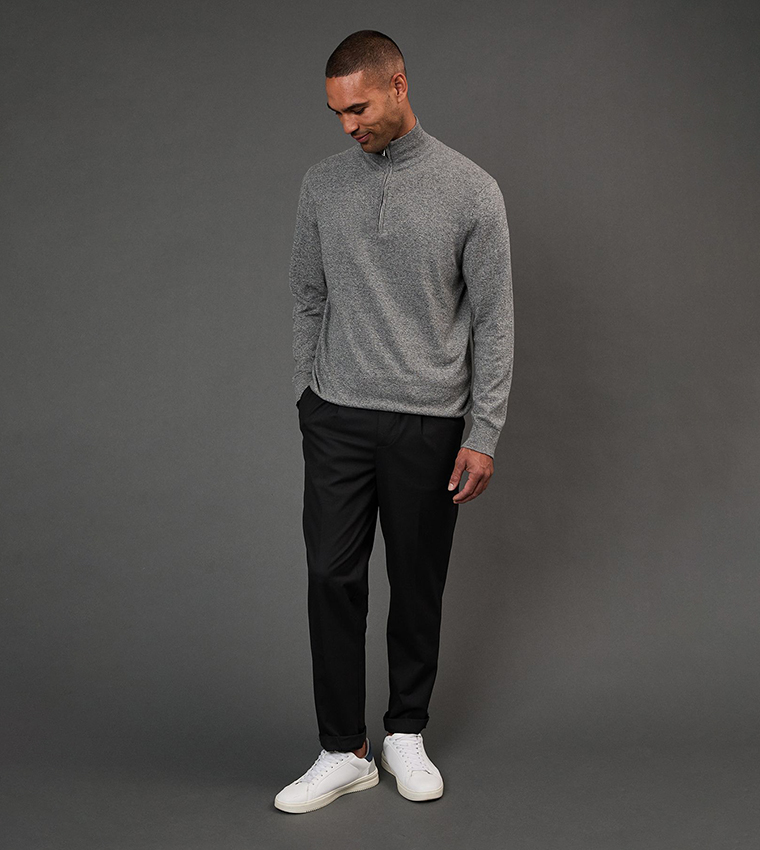 سويتر نص سحاب كم طويل