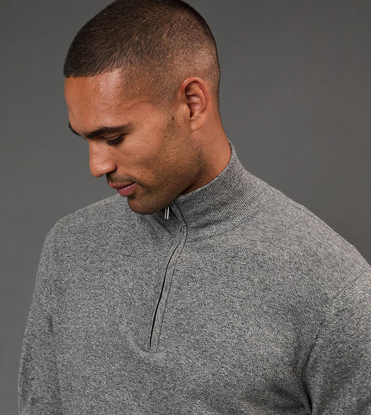 سويتر نص سحاب كم طويل